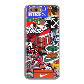 Силиконовый чехол на ZTE Blade V9 Vita с принтом Найк Nike яркий