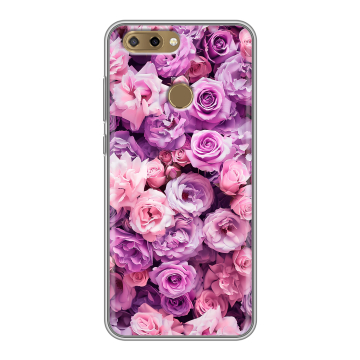Силиконовый чехол на ZTE Blade V9 Vita с принтом лавандовые розы