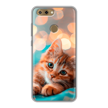 Силиконовый чехол на ZTE Blade V9 Vita с принтом котик