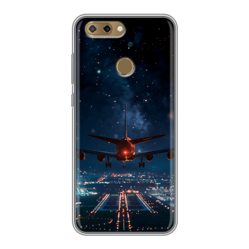 Силиконовый чехол на ZTE Blade V9 Vita с принтом самолет