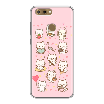 Силиконовый чехол на ZTE Blade V9 Vita с принтом Hello Kitty Хелоу Кити