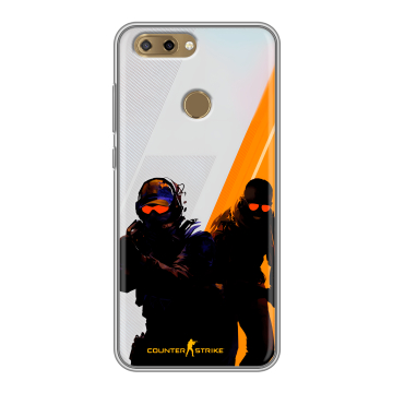 Силиконовый чехол на ZTE Blade V9 Vita с принтом Контер страйк Counter strike
