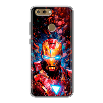 Силиконовый чехол на ZTE Blade V9 Vita с принтом Железный человек Ironman