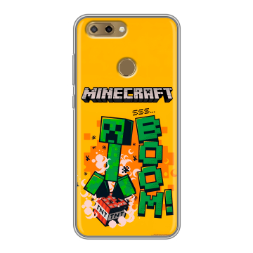Силиконовый чехол на ZTE Blade V9 Vita с принтом Майнкрафт Minecraft