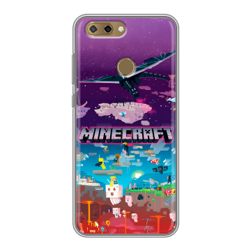 Силиконовый чехол на ZTE Blade V9 Vita с принтом Майнкрафт Minecraft