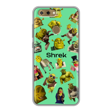 Силиконовый чехол на ZTE Blade V9 Vita с принтом Шрек Shrek