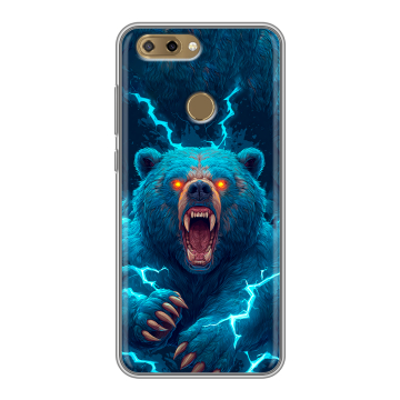 Силиконовый чехол на ZTE Blade V9 Vita с принтом Медведь