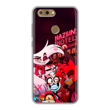 Силиконовый чехол на ZTE Blade V9 Vita с принтом Hazbin Hotel Отель Хазбин