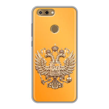 Силиконовый чехол на ZTE Blade V9 Vita с принтом Герб Флаг России