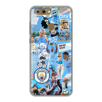 Силиконовый чехол на ZTE Blade V9 Vita с принтом Man City Манчестер Сити