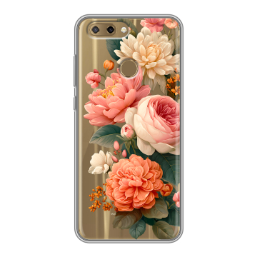 Силиконовый чехол на ZTE Blade V9 Vita с принтом цветы