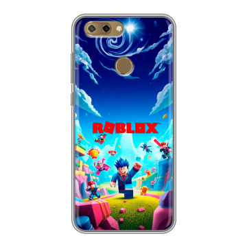 Силиконовый чехол на ZTE Blade V9 Vita с принтом Roblox Роблокс