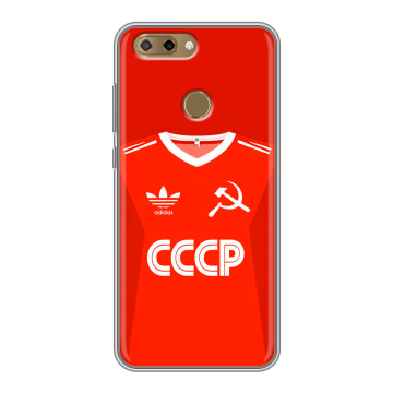 Силиконовый чехол на ZTE Blade V9 Vita с принтом Флаг Герб СССР