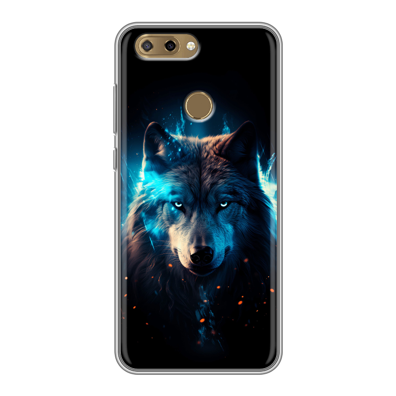 Силиконовый чехол на ZTE Blade V9 Vita с принтом Волк ночной Силиконовый чехол на ZTE Blade V9 Vita с принтом Волк ночной