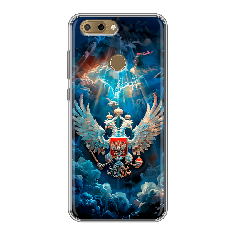 Силиконовый чехол на ZTE Blade V9 Vita с принтом Герб флаг России Силиконовый чехол на ZTE Blade V9 Vita с принтом Герб флаг России