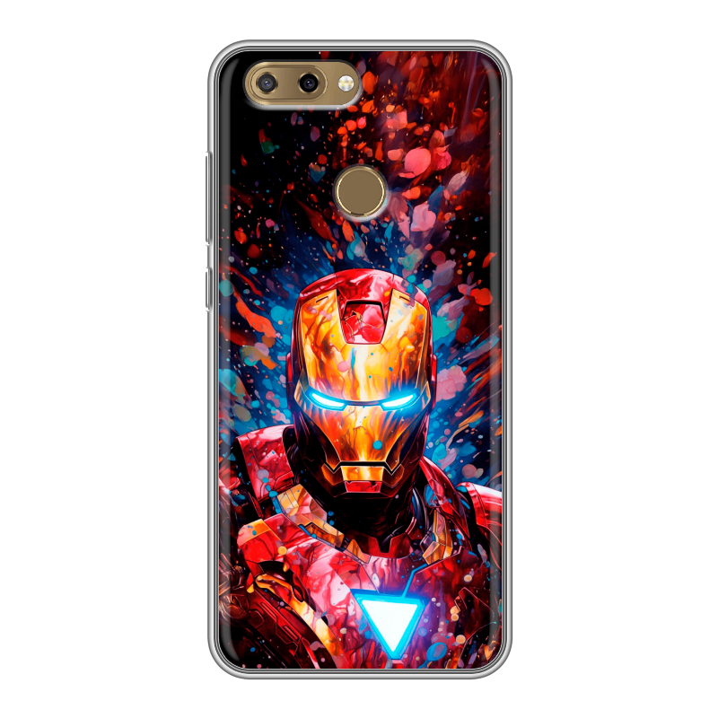 Силиконовый чехол на ZTE Blade V9 Vita с принтом Железный человек Ironman Силиконовый чехол на ZTE Blade V9 Vita с принтом Железный человек Ironman