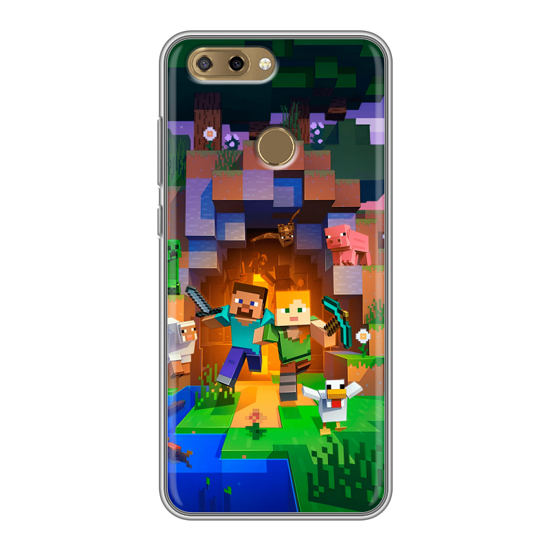Силиконовый чехол на ZTE Blade V9 Vita с принтом Майнкрафт Minecraft Силиконовый чехол на ZTE Blade V9 Vita с принтом Майнкрафт Minecraft