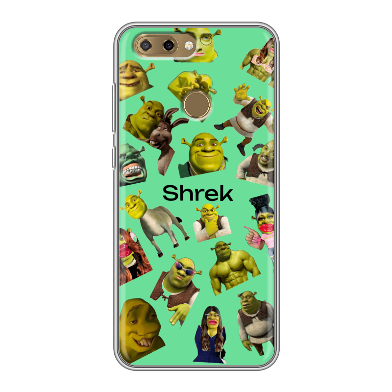 Силиконовый чехол на ZTE Blade V9 Vita с принтом Шрек Shrek Силиконовый чехол на ZTE Blade V9 Vita с принтом Шрек Shrek