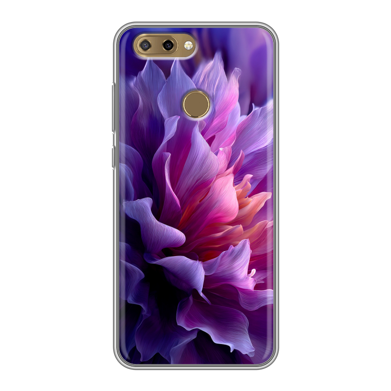 Силиконовый чехол на ZTE Blade V9 Vita с принтом женский цветы Силиконовый чехол на ZTE Blade V9 Vita с принтом женский цветы