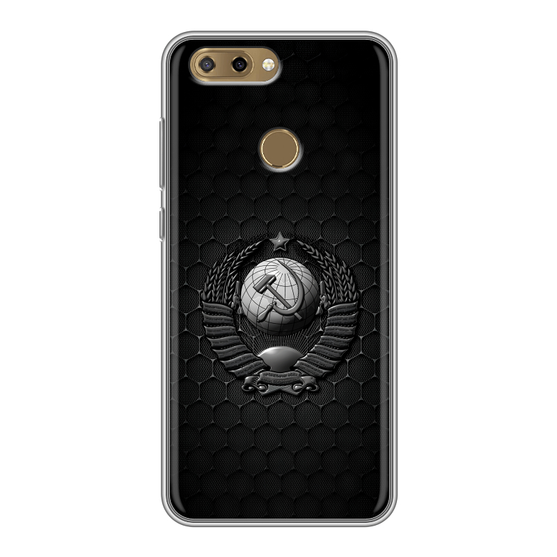 Силиконовый чехол на ZTE Blade V9 Vita с принтом Герб Флаг СССР Силиконовый чехол на ZTE Blade V9 Vita с принтом Герб Флаг СССР