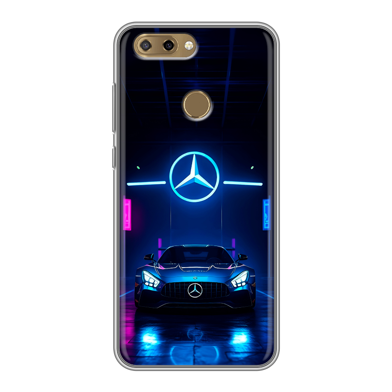 Силиконовый чехол на ZTE Blade V9 Vita с принтом Mercedes Мерседес Силиконовый чехол на ZTE Blade V9 Vita с принтом Mercedes Мерседес
