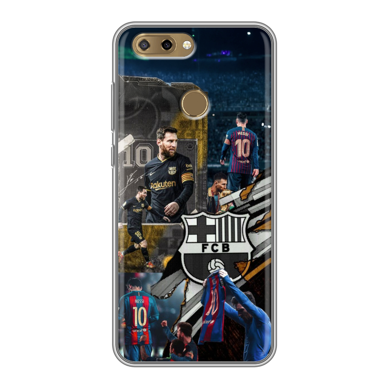 Силиконовый чехол на ZTE Blade V9 Vita с принтом Messi Barcelona Силиконовый чехол на ZTE Blade V9 Vita с принтом Messi Barcelona