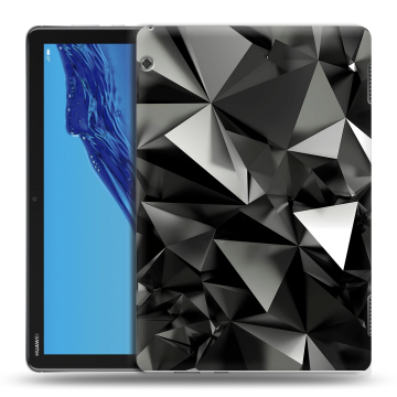 Силиконовый противоударный чехол на планшета Huawei MediaPad T5 с принтом Черные кристаллы Силиконовый противоударный чехол на планшета Huawei MediaPad T5 с принтом Черные кристаллы