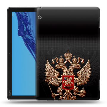 Силиконовый противоударный чехол на планшета Huawei MediaPad T5 с принтом Герб России Силиконовый противоударный чехол на планшета Huawei MediaPad T5 с принтом Герб России