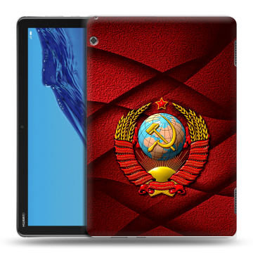 Силиконовый противоударный чехол на планшета Huawei MediaPad T5 с принтом Герб СССР Силиконовый противоударный чехол на планшета Huawei MediaPad T5 с принтом Герб СССР