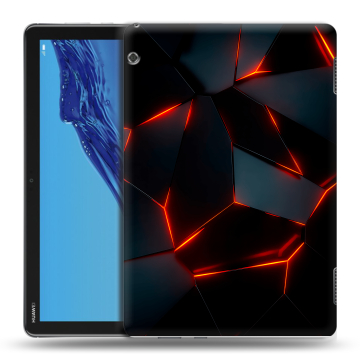 Силиконовый противоударный чехол на планшета Huawei MediaPad T5 с принтом Яркие абстракции Силиконовый противоударный чехол на планшета Huawei MediaPad T5 с принтом Яркие абстракции
