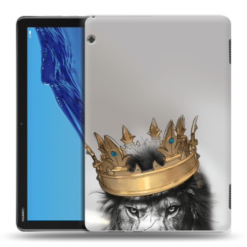 Силиконовый противоударный чехол на планшета Huawei MediaPad T5 с принтом Лев с короной Силиконовый противоударный чехол на планшета Huawei MediaPad T5 с принтом Лев с короной