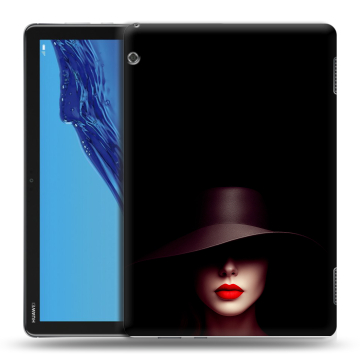 Силиконовый противоударный чехол на планшета Huawei MediaPad T5 с принтом Девушка в шляпе Силиконовый противоударный чехол на планшета Huawei MediaPad T5 с принтом Девушка в шляпе
