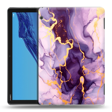 Силиконовый противоударный чехол на планшета Huawei MediaPad T5 с принтом Мрамор Силиконовый противоударный чехол на планшета Huawei MediaPad T5 с принтом Мрамор