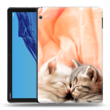 Силиконовый противоударный чехол на планшета Huawei MediaPad T5 с принтом Котята Силиконовый противоударный чехол на планшета Huawei MediaPad T5 с принтом Котята