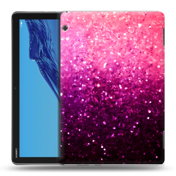 Силиконовый противоударный чехол на планшета Huawei MediaPad T5 с принтом Блестки
