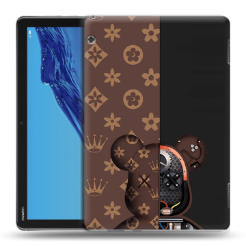 Силиконовый противоударный чехол на планшета Huawei MediaPad T5 с принтом Луи робот