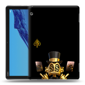 Силиконовый противоударный чехол на планшета Huawei MediaPad T5 с принтом Золотой скрудж макдак