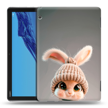 Силиконовый противоударный чехол на планшета Huawei MediaPad T5 с принтом Кролик