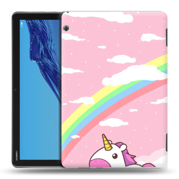 Силиконовый противоударный чехол на планшета Huawei MediaPad T5 с принтом Единорог