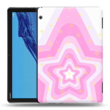 Силиконовый противоударный чехол на планшета Huawei MediaPad T5 с принтом Сердечки