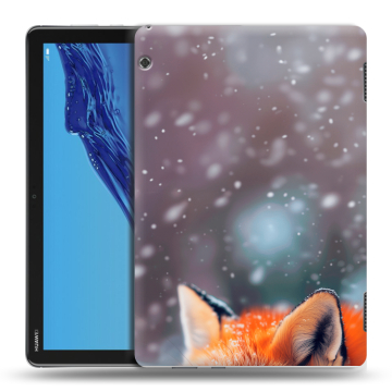 Силиконовый противоударный чехол на планшета Huawei MediaPad T5 с принтом лиса