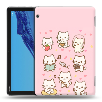 Силиконовый противоударный чехол на Huawei MediaPad T5 с принтом Hello Kitty Хелоу Кити