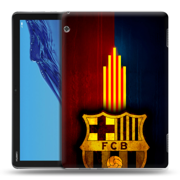 Силиконовый противоударный чехол на Huawei MediaPad T5 с принтом Барселона Barcelona