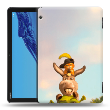 Силиконовый противоударный чехол на Huawei MediaPad T5 с принтом Шрек Shrek