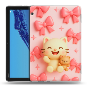 Силиконовый противоударный чехол на Huawei MediaPad T5 с принтом для девочек