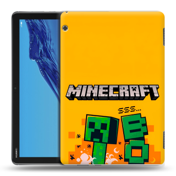 Силиконовый противоударный чехол на Huawei MediaPad T5 с принтом Майнкрафт Minecraft