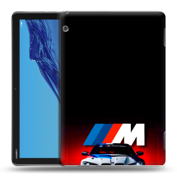 Силиконовый противоударный чехол на Huawei MediaPad T5 с принтом БМВ BMW Силиконовый противоударный чехол на Huawei MediaPad T5 с принтом БМВ BMW