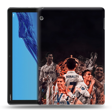 Силиконовый противоударный чехол на Huawei MediaPad T5 с принтом Реал Роналдо Real Ronaldo