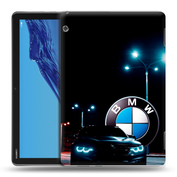 Силиконовый противоударный чехол на Huawei MediaPad T5 с принтом БМВ BMW Силиконовый противоударный чехол на Huawei MediaPad T5 с принтом БМВ BMW