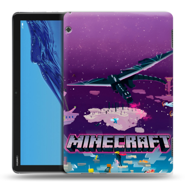 Силиконовый противоударный чехол на Huawei MediaPad T5 с принтом Майнкрафт Minecraft